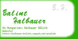 balint halbauer business card