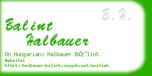 balint halbauer business card